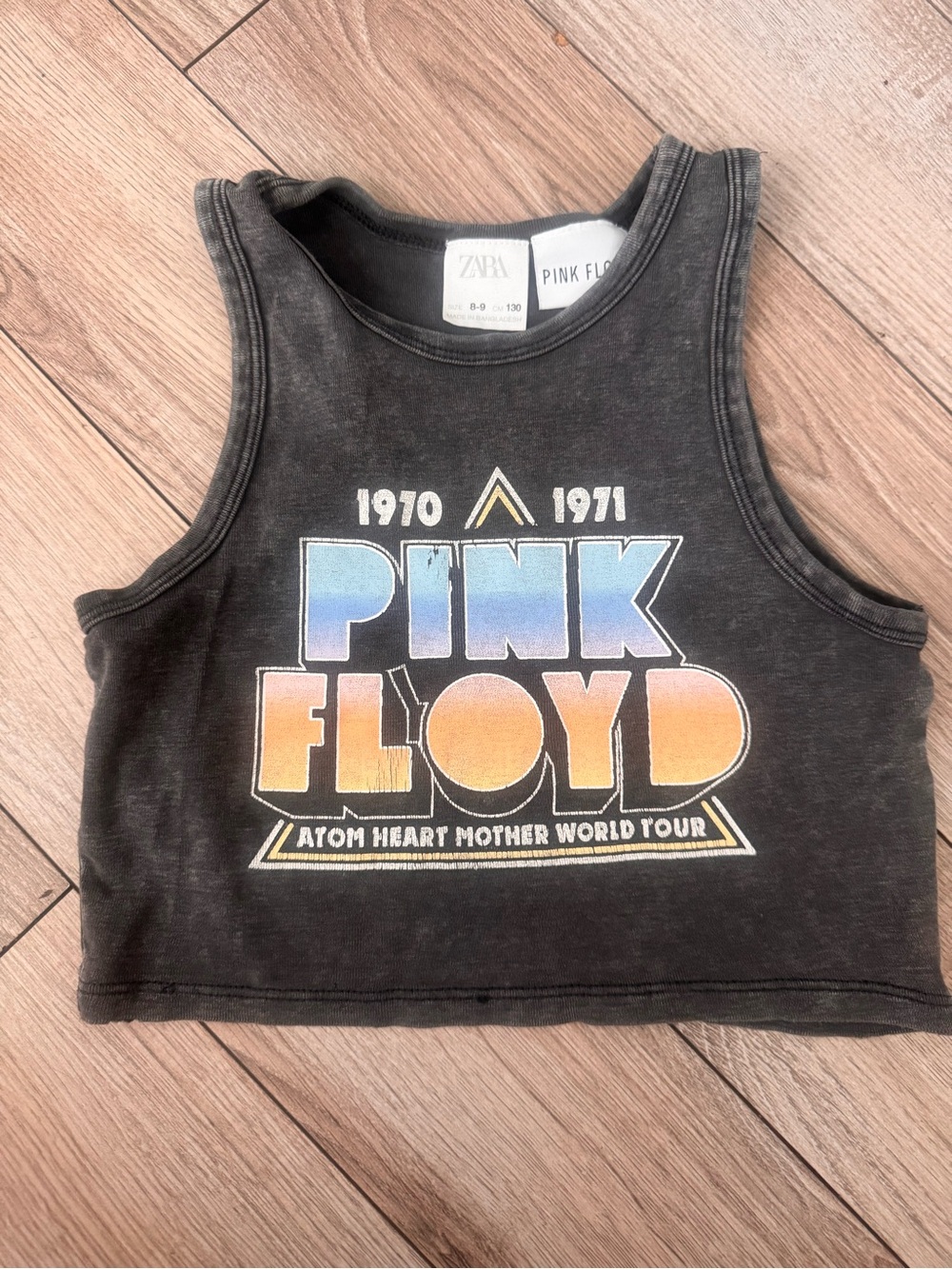 Zara Black Kids Pink Floyd Gradient Graphic Tank